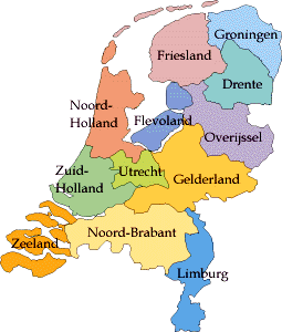 Landkaart Nederland